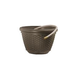 Suncast HPW100 Hose Pot 5/8 in Hose 100 ft Capacity Resin Brown Java
