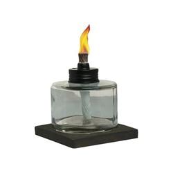 TIKI 1117025 Votive Tabletop Torch 4 in H Glass Brown/Clear