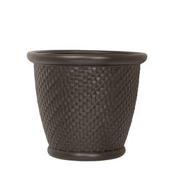 Suncast Mystic P181608B94 Decorative Planter 18 in W Herringbone Design