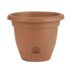 Bloem Lucca LP1646 Planter 17.9 in W Round Plastic Terra Cotta Matte