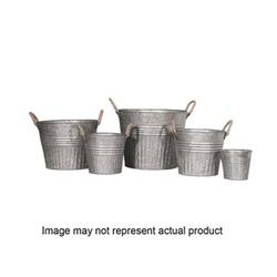 Robert Allen Home and Garden Galvanized MPT01190 Planter with Rope Handle 4