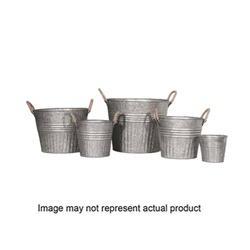 Robert Allen Home and Garden Galvanized MPT01652 Planter with Rope Handle 8