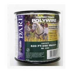 Dare 2343 Equine Polywire Stainless Steel Conductor White 820 ft L
