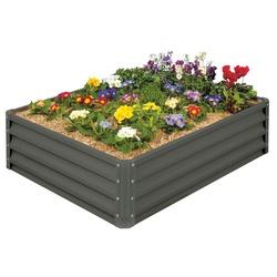 Stratco LG 18424 Raised Garden Bed 47 in L 35 in W 12 in H Galvanized