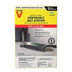 Victor Fast-Kill M914 Mouse Bait Station 2-Opening Plastic