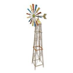 Backyard Expressions 908798 Rainbow Garden Windmill 63 in H Steel