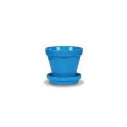 Ceramo PCS-4-RB Standard Pot 4-1/2 in Dia Robins Egg Blue Powder-Coated