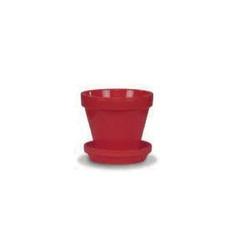 Ceramo PCS-4-R Standard Pot 4-1/2 in Dia Red Powder-Coated