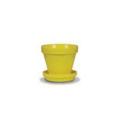 Ceramo PCS-4-Y Standard Pot 4-1/2 in Dia Yellow Powder-Coated