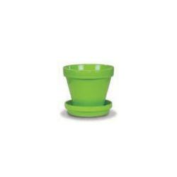Ceramo PCS-4-BG Standard Pot 4-1/2 in Dia Bright Green Powder-Coated