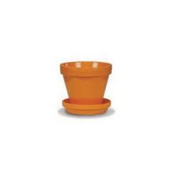 Ceramo PCS-4-O Standard Pot 4-1/2 in Dia Orange Powder-Coated