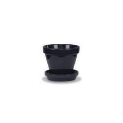 Ceramo PCS-4-BL Standard Pot 4-1/2 in Dia Black Powder-Coated