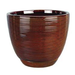 Southern Patio CRM-030850 Caylin Planter 5.91 in Dia Ceramic Java Gloss