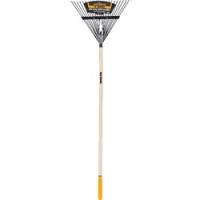 TRUE TEMPER 2604512 Leaf Rake Steel Tine 22-Tine Hardwood Handle 54 in L
