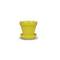 Ceramo PCS-4-Y Standard Pot 4-1/2 in Dia Yellow Powder-Coated