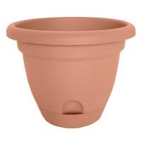Bloem Lucca LP1246 Planter 10.8 in W Round Polypropylene Terracotta