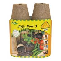 Jiffy JP322 22X3 Round Jiffy Peat Pots Canadian Sphagnum Peat Moss/Wood