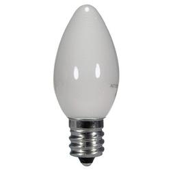 Satco S9157 LED Bulb 0.5 W Candelabra E12 Lamp Base C7 Lamp Warm White