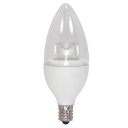 Satco S8951 LED Bulb 4.5 W Candelabra E12 Lamp Base B11 Lamp Warm White