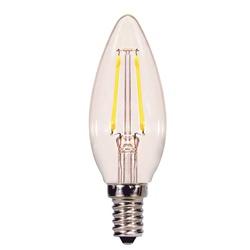Satco S21700 LED Bulb 2.5 W E12 Candelabra Lamp Base B11 Lamp Warm White