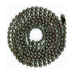 Jandorf 60352 Beaded Chain with Connector 3 ft L Rustic Bronze