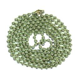 Jandorf 94991 Beaded Chain with Connector 3 ft L Steel Nickel