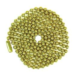Jandorf 94992 Beaded Chain with Connector 3 ft L Steel Brass