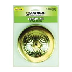 Jandorf 60214 Canopy Kit Ceiling Traditional Brass For Outlet Box and