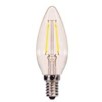 Satco S21700 LED Bulb 2.5 W E12 Candelabra Lamp Base B11 Lamp Warm White