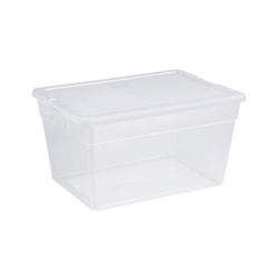 Sterilite 16598008 Storage Box 56 qt Capacity Plastic Clear/White