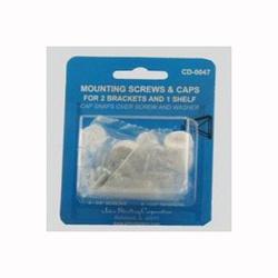 Knape and Vogt CD-0047 Screw and Cap Set Steel White