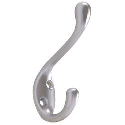 Hardware Essentials 852306 Heavy-Duty Coat/Hat Hook Satin Chrome