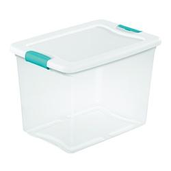 Sterilite 14958006 Latching Box Plastic Clear/White 16-1/4 in L 11-1/4