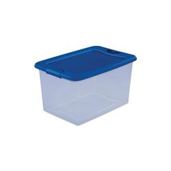 Sterilite 14974506 Latching Box 64 qt Capacity Blue Morpho/Pale Blue