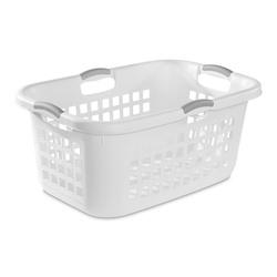 Sterilite Ultra 12168006 Laundry Basket 2 bu Capacity Plastic White