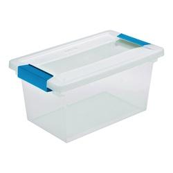 Sterilite 19628604 Clip Box Plastic Blue Aquarium/Clear 11 in L 6-5/8 in