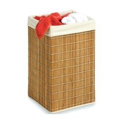 Honey-Can-Do HMP-01620 Wicker Bamboo Hamper with Bag Bamboo Bag 14 in W