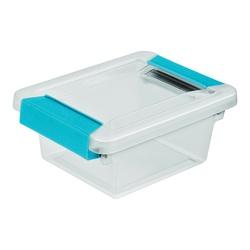 Sterilite 19698606 Clip Box Plastic Blue Aquarium/Clear 6-5/8 in L 5 in