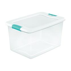 Sterilite 14978006 Latching Box Plastic Clear/White 23-3/4 in L 16 in W