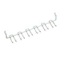 CRAWFORD 18888 Peg Hook Rack Steel Silver Zinc