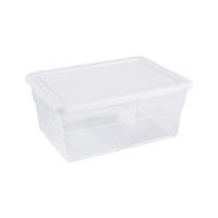 Sterilite 16448012 Storage Box 16 qt Capacity Plastic White