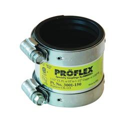 FERNCO P3001-150 Transition Shielded Coupling 1-1/2 x 1-1/2 1-1/4 in PVC