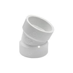 CANPLAS 192551 Pipe Elbow 1-1/2 in Hub 22.5 deg Angle PVC White