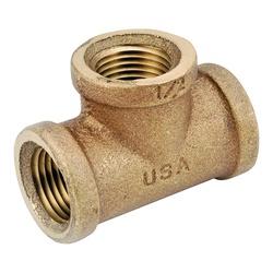 Anderson Metals 738101-08 Pipe Tee 1/2 in FIPT Red Brass 200 psi