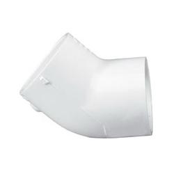 LASCO 417015BC Pipe Elbow 1-1/2 in Slip 45 deg Angle PVC White SCH 40
