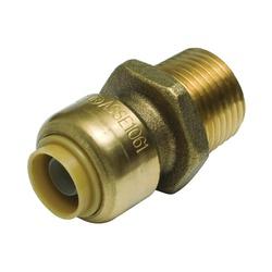 SharkBite U116LFA Pipe Connector 1/2 x 3/4 in MNPT x MNPT Brass 200 psi