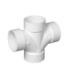 Charlotte Pipe PVC 428-1-1/2 Double Sanitary Tee 1-1/2 in Hub PVC SCH 40