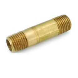 Anderson Metals 736113-0632 Pipe Nipple 3/8 in NPT Brass 2 in L