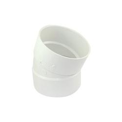 CANPLAS 414204BC Pipe Elbow 4 in Hub 22.5 deg Angle PVC White