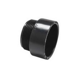 CANPLAS 102871BC Pipe Adapter 1-1/2 in MNPT x Hub ABS Black 40 Schedule